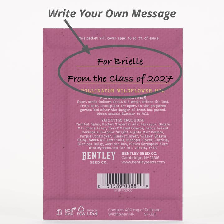 Bentley Seed Co. - Wholesale Plant Seeds - Earth Day Peace and Flowers - Wildflower Mix Seed Packets