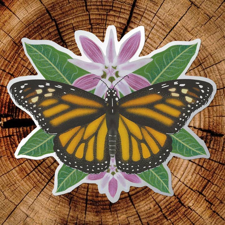 Little Gold Fox Designs - Wholesale Sticker - Monarch Matte Mirror PVC-Free Sticker