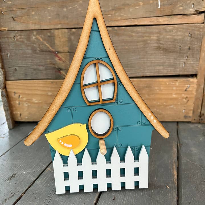 Birdhouse udskæring, boligindretning, håndværk kit for engroshandel hos Rustic Home Co LLC