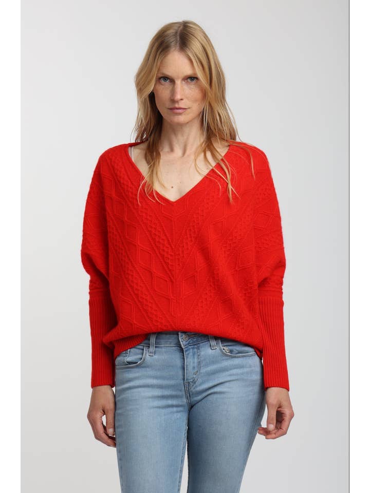 QUINN - Wholesale Knit Sweater - Women's - Cashmere Kendall Oversized Sweater4