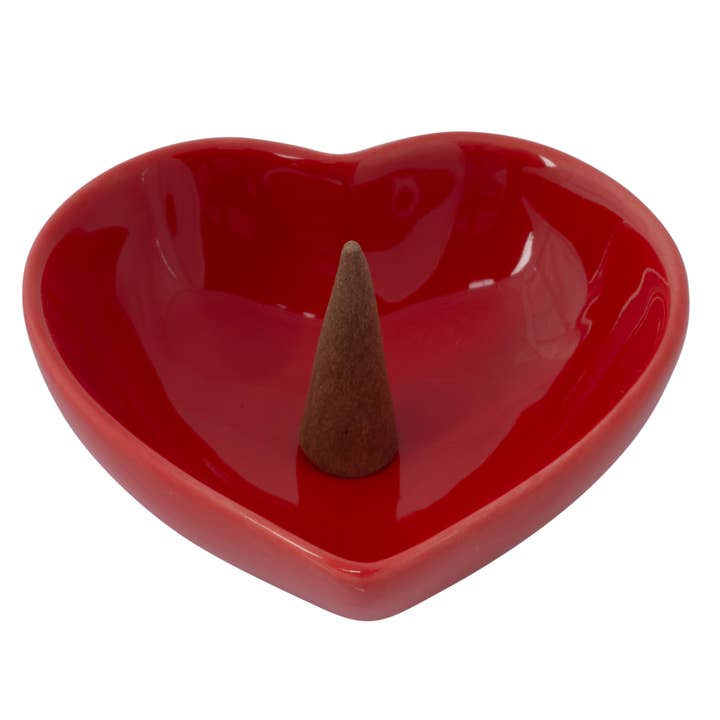 Benjamin International - Wholesale Incense - RED HEART CERAMIC TRINKET BOWL1