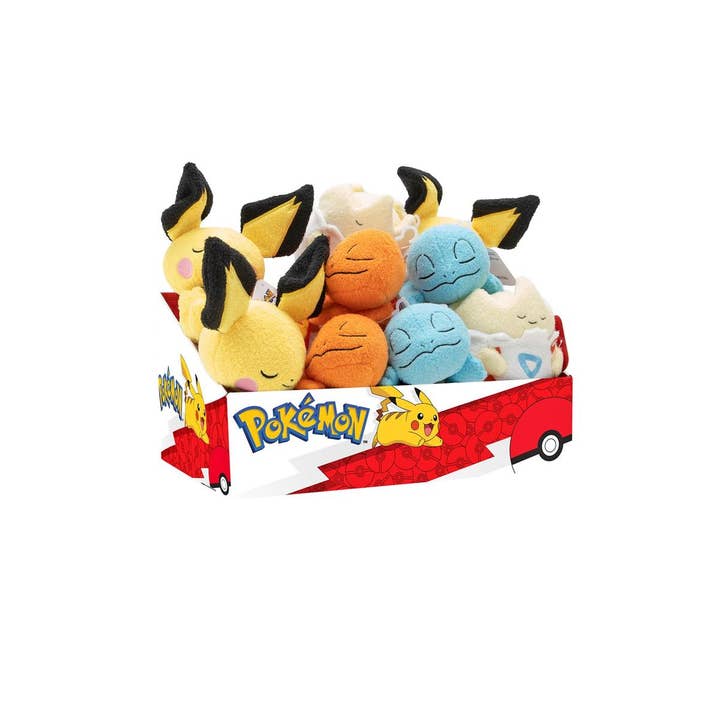 License 2 Play Toys - Wholesale Stuffed/Plush Toy - Kids & Baby - Pokemon 5” Sleeping Plush Assortment in Display - Set of 9