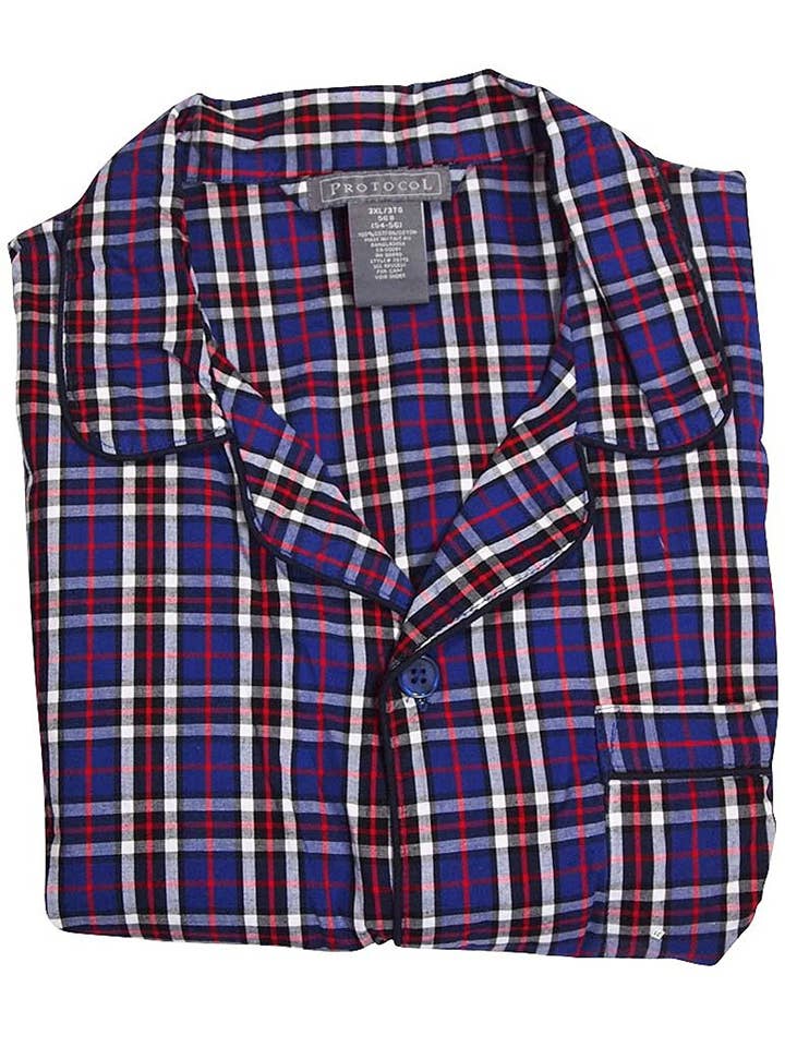 Eastern Off Price - Wholesale Sleepwear Set - Men's - Protocol - Mens Big Broadcloth Long Sleeve Pajamas9