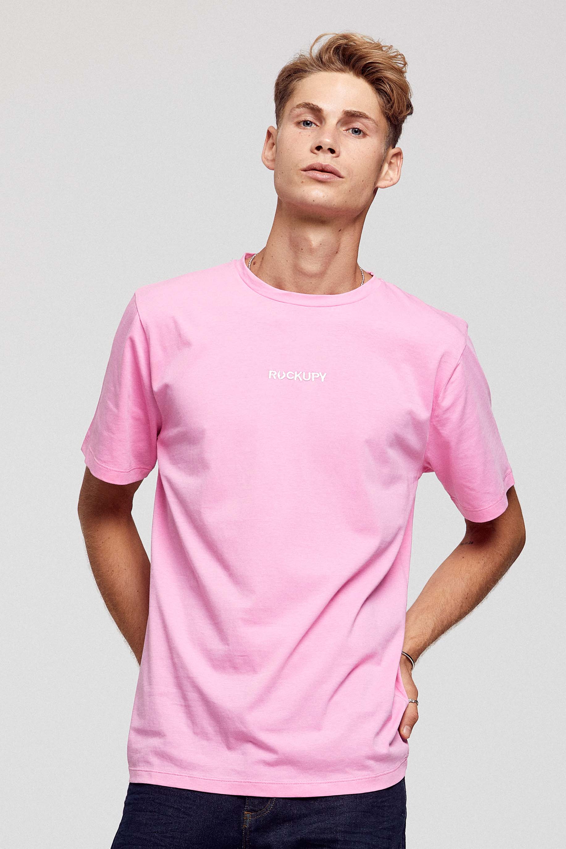 Unisex Pink Basic T-Shirt for wholesale on Faire4