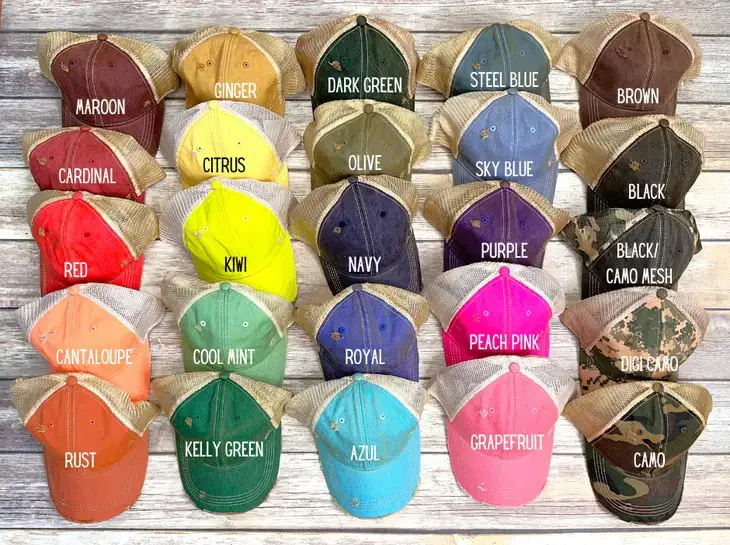 Sweet Texas Treasures - Wholesale Trucker Hat - Unisex - Hollie Floral Dirty Trucker Hat4