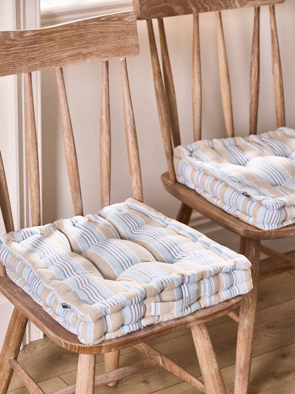 Set of Blue Stripe Seat Cushions for wholesale by Dibor