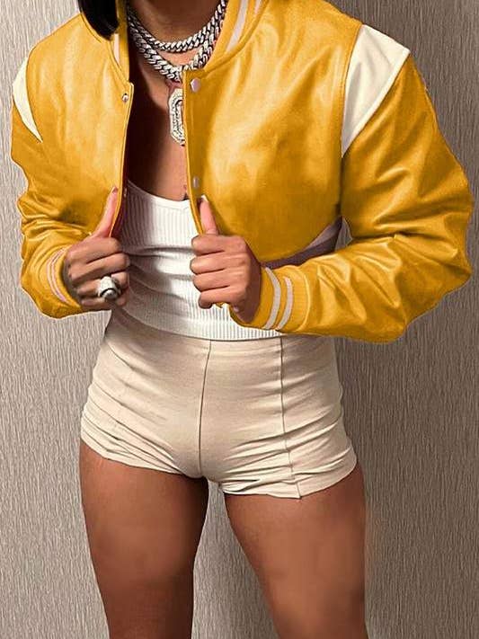 Flarix - Wholesale Leather Jacket - Women's - faux leather cropped jacket14