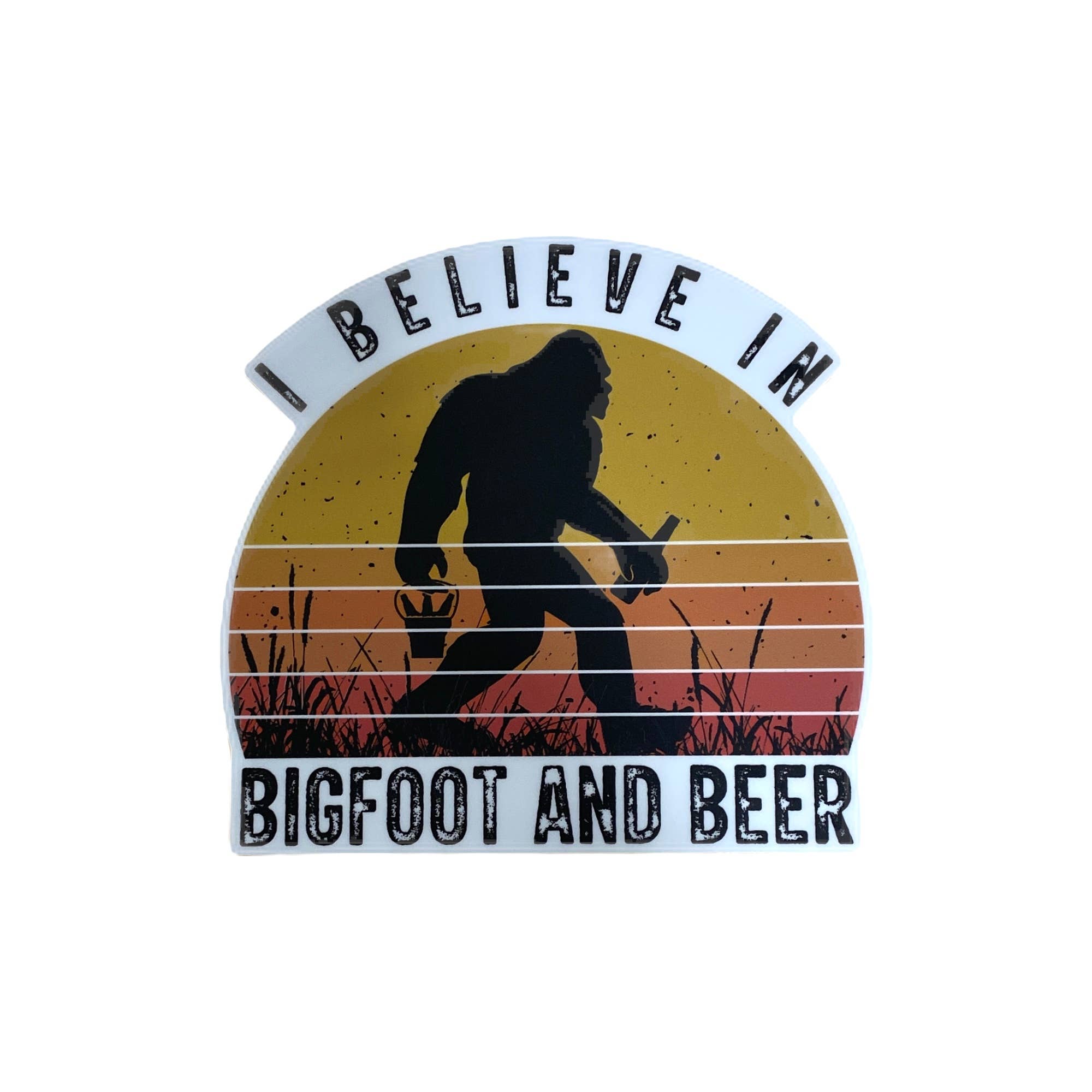 My State Designs - Wholesale Sticker - I believe in Bigfoot and Beer- Decal0