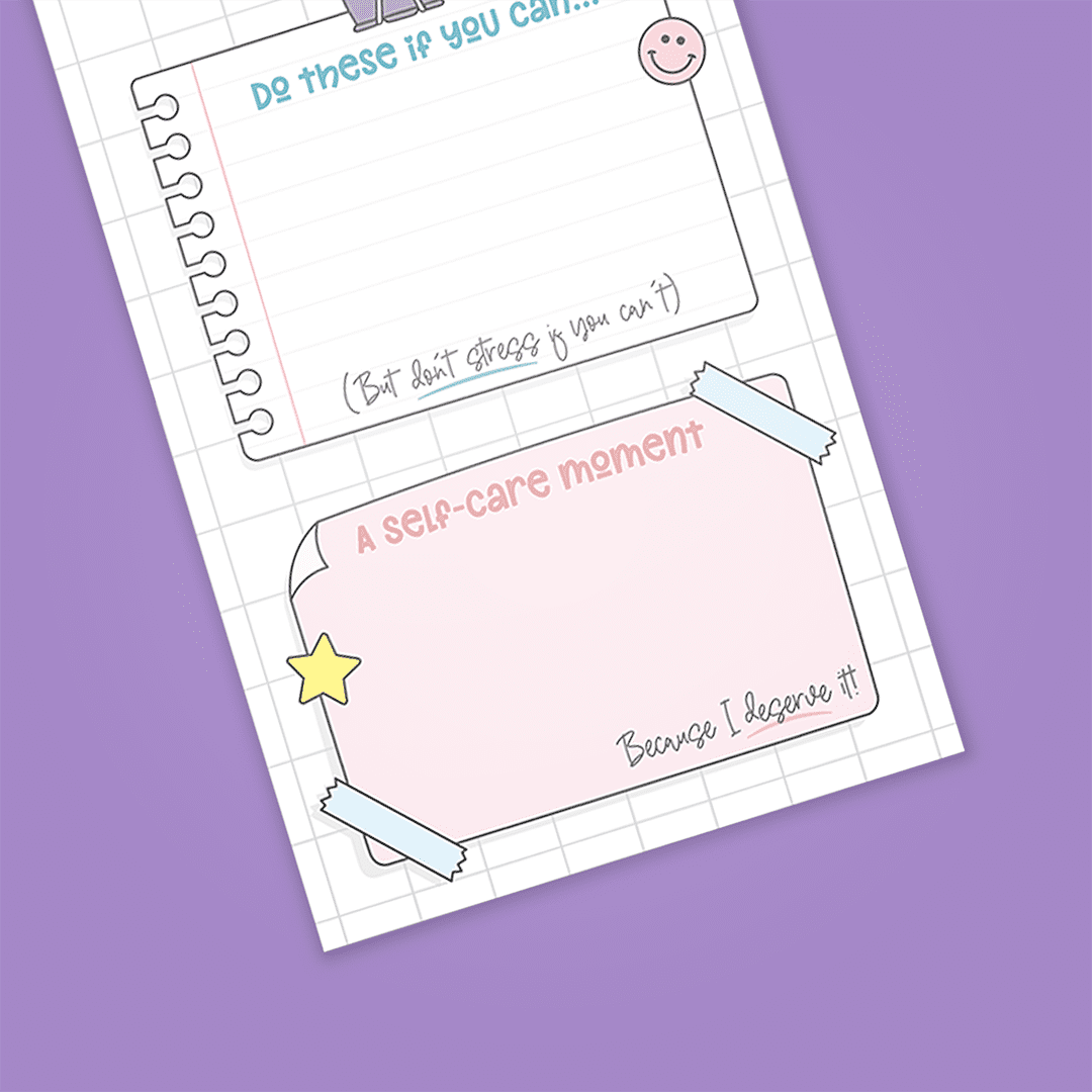 Oops a Daisy UK Ltd - Vendita all'ingrosso Tinta per stencil/lavoretti - Non preoccuparti, sii felice - DL Notepad2