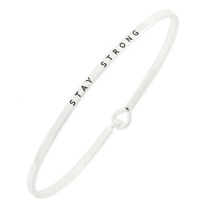 Peaceful Village Inc. – Engroshandel Armbånd – „Stay Strong“ Message Cuff Armbånd