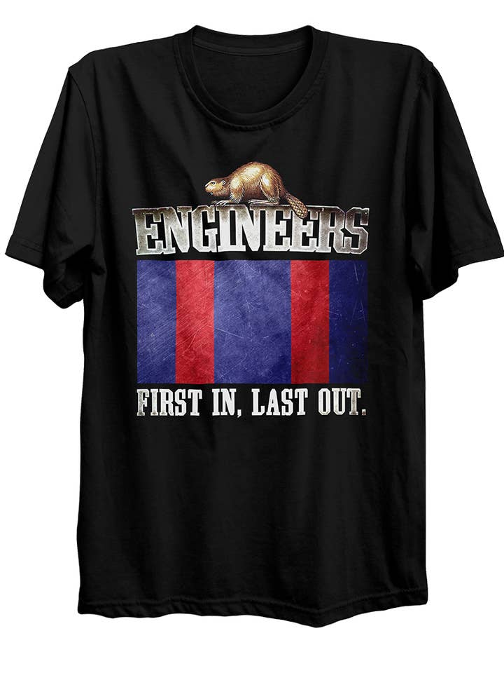 T-shirt Les ingénieurs sont les premiers arrivés, les derniers sortis pour la vente par Canada for Victory