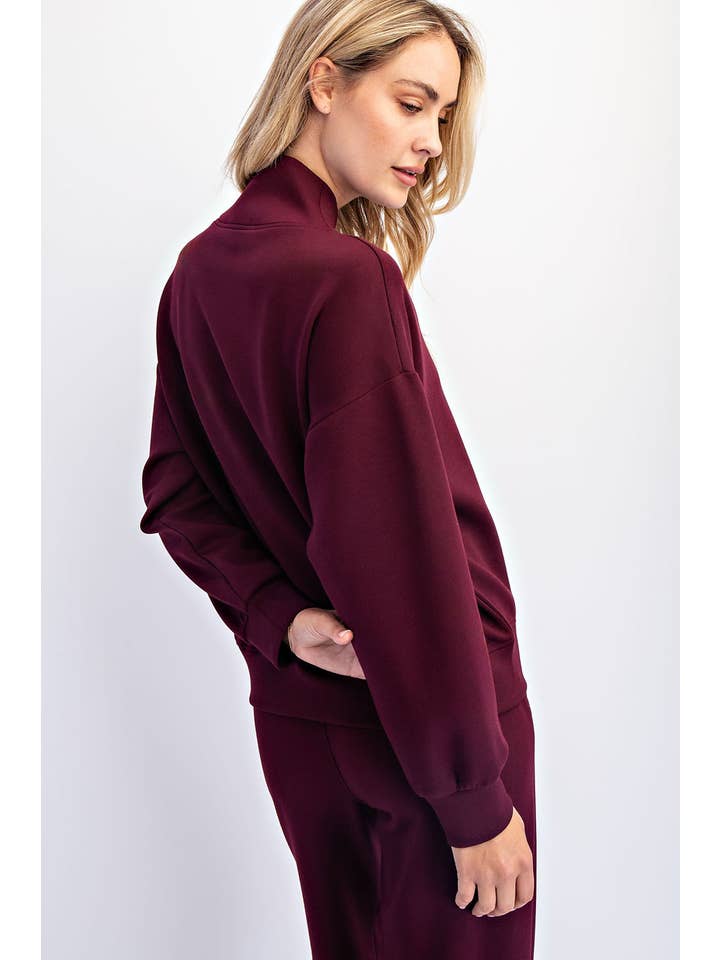 Rae Mode - Wholesale Jacket - Women's - MODAL SCUBA LUXE HALF ZIP JACKET6