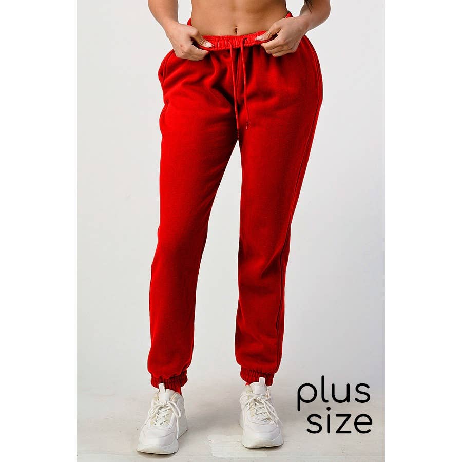 Lime All the Time – wholesale Joggingbyxor - Dam – Mjuk fleece-joggingbyxa i plusstorlek3