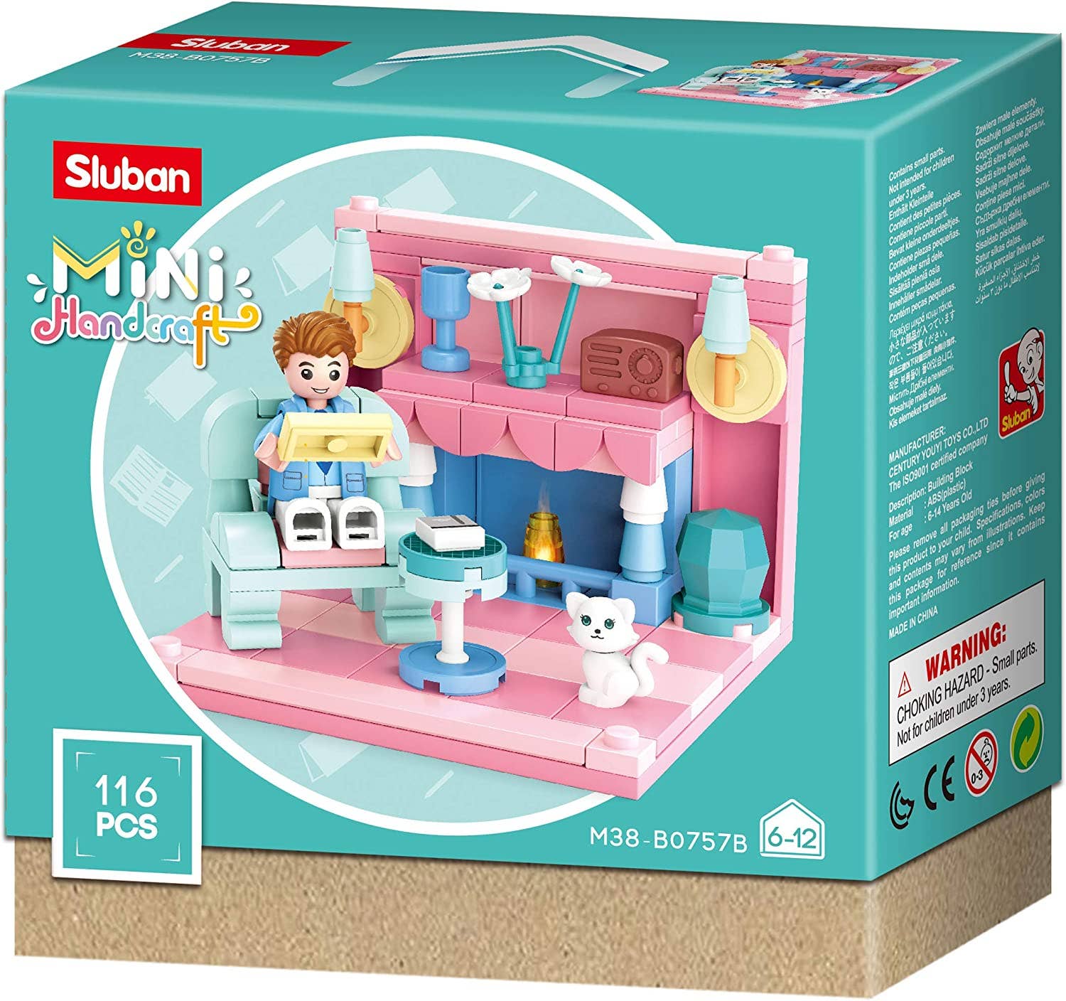 Texas Toy Distribution – wholesale Building set – Child – Mini-Handicraft Home Display Box, 6 Kits A-F, x1 each6