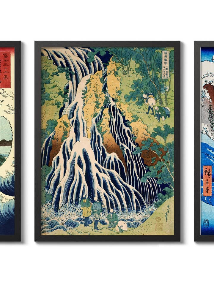 Onde in xilografia - Set di 3 per la vendita all'ingrosso da parte di Animato