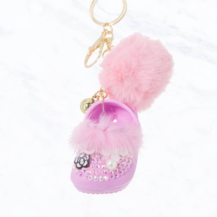 Suzie Q USA - Wholesale Keychain – Women's - Colorful Slipper Embellished Key Chain3