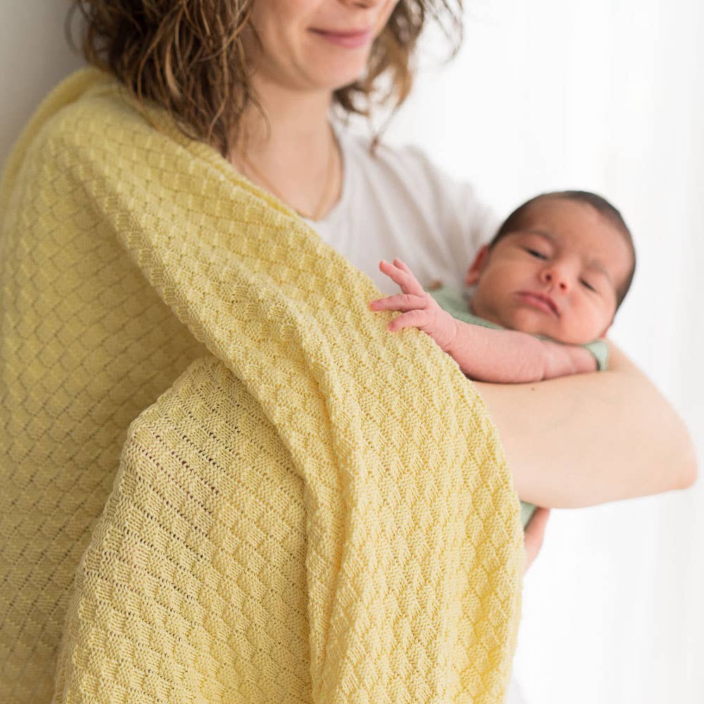 micu micu - Venta al por mayor Mantita - Bebé - Manta de cuadrados amarillos suaves7