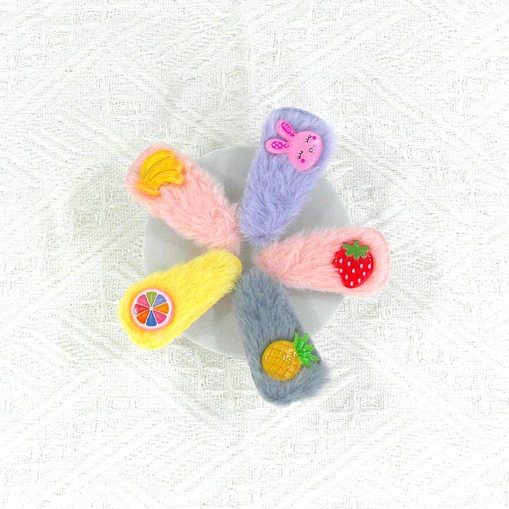 TAPA fashion – Clips para cabelo - Criança por atacado – Ganchos de Cabelo com Pom Pom de Desenhos Animados para Crianças BH4229-3 (12PC)7