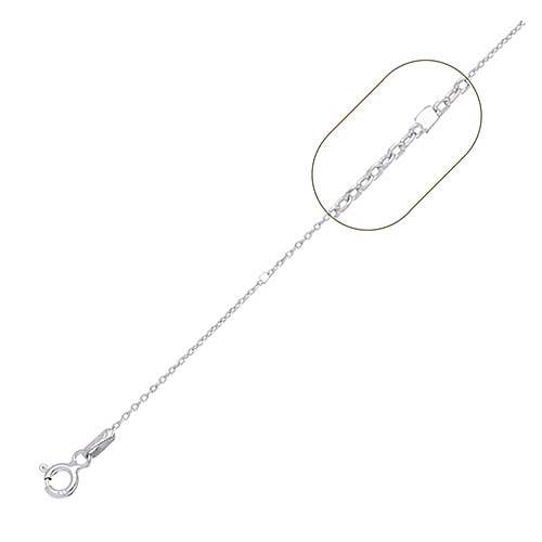 CATENA IN ARGENTO STERLING OSSIDATO CON PERLINE PIATTE 19" per la vendita all'ingrosso da parte di Tiger Mountain Jewelry
