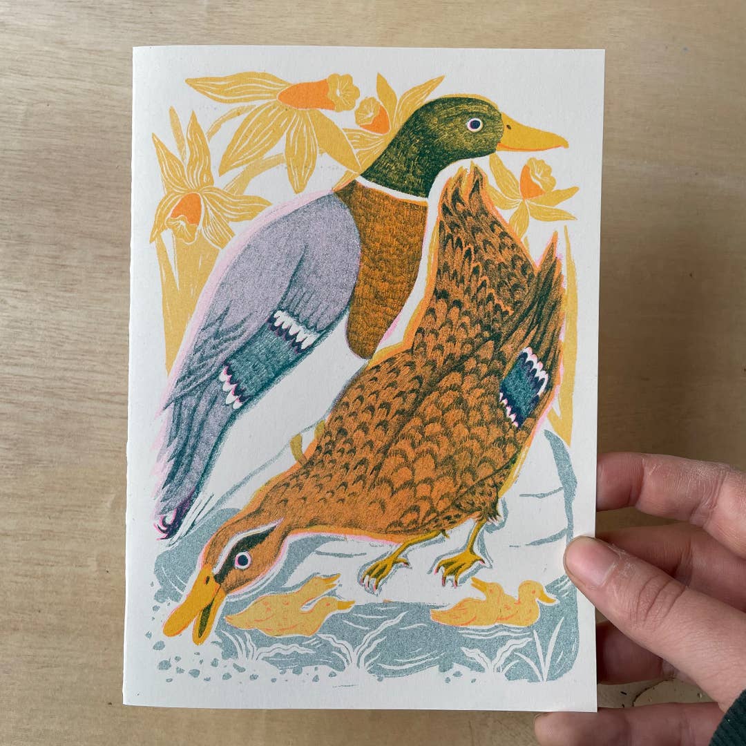 Lillian Melcher – Cartão de saudação diária por atacado – Cartão da Família Pato Narciso3