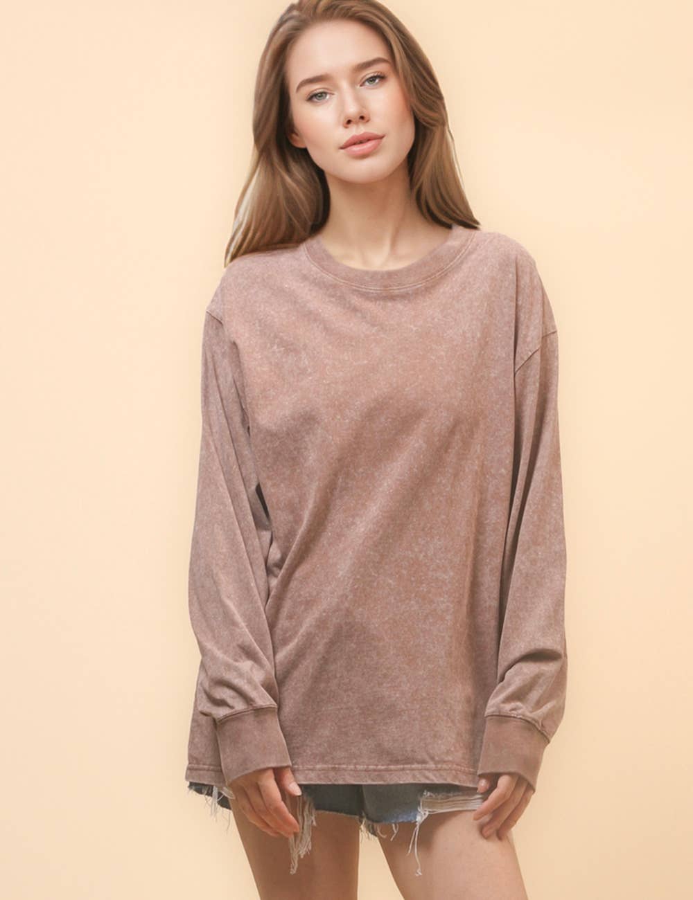 Sweetkama – wholesale Sweatshirt – Women's – Ladies Solid Color Crew Neck Sweatshirt SKT465216