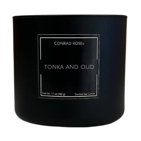 Tonka and Oud 3-Wick Candle for wholesale by Conrad Rose