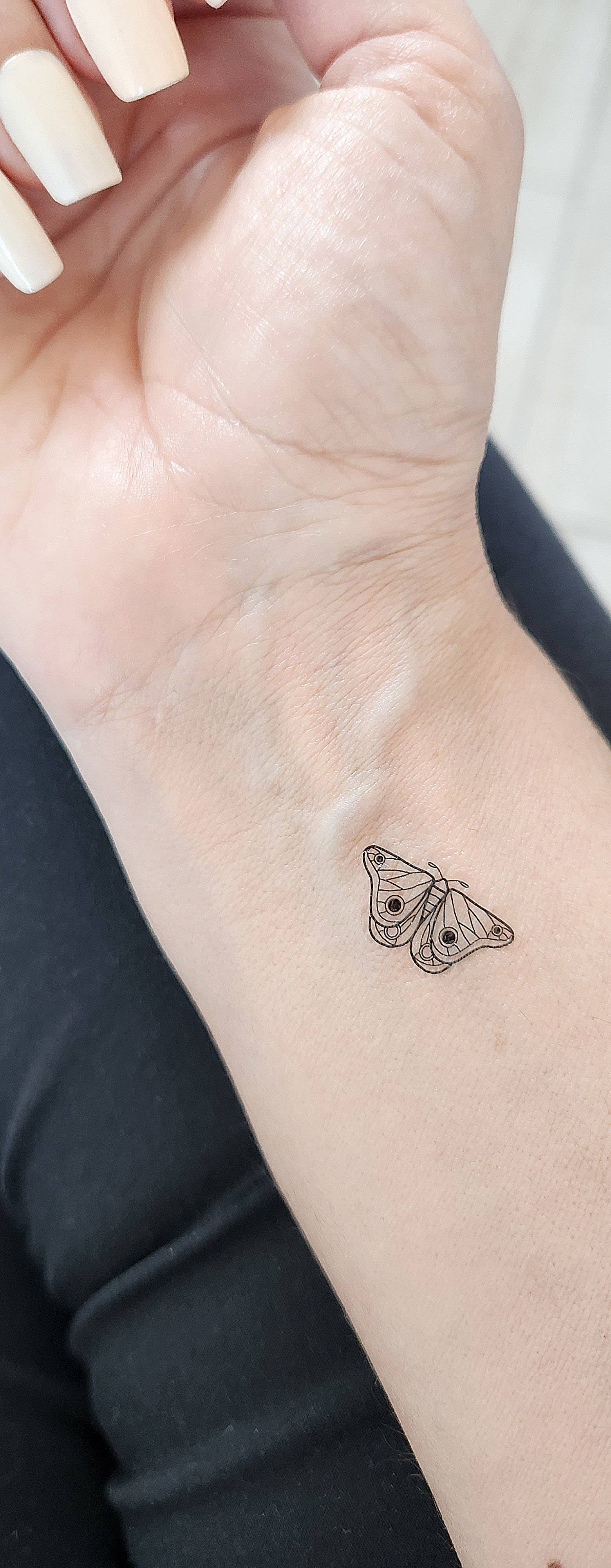 encredelicate – wholesale Temporary tattoo – moth temporary tattoo (set of 4)3