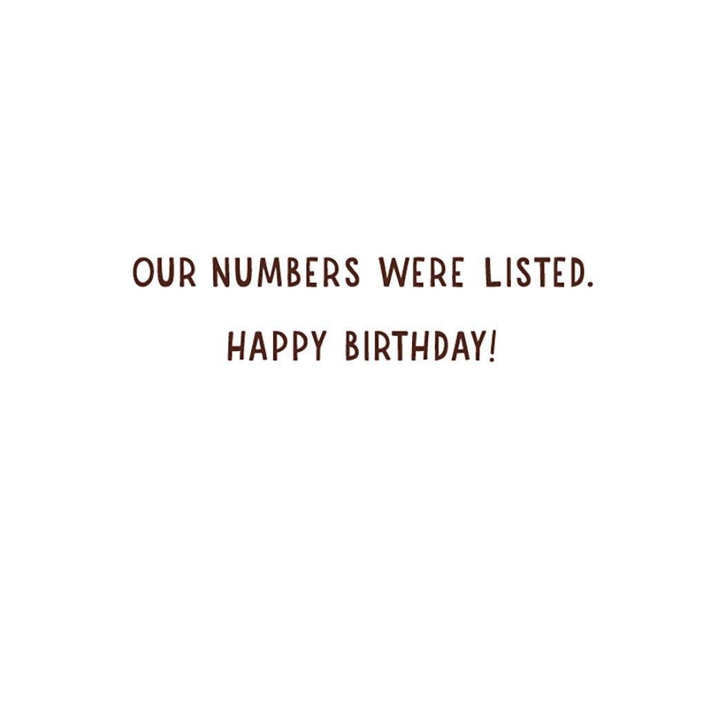 A Smyth Co - Vente Cartes d'anniversaire - Carte d'anniversaire pour annuaire téléphonique1