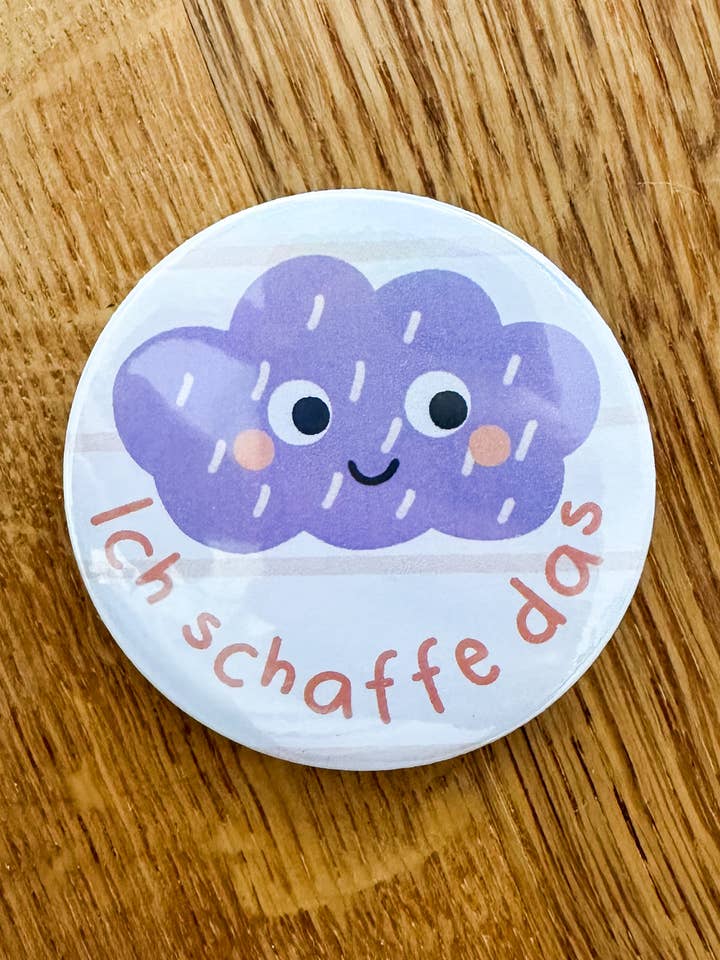 Botão Pin Nuvem com a frase 'Eu consigo' por atacado de StudioSonna