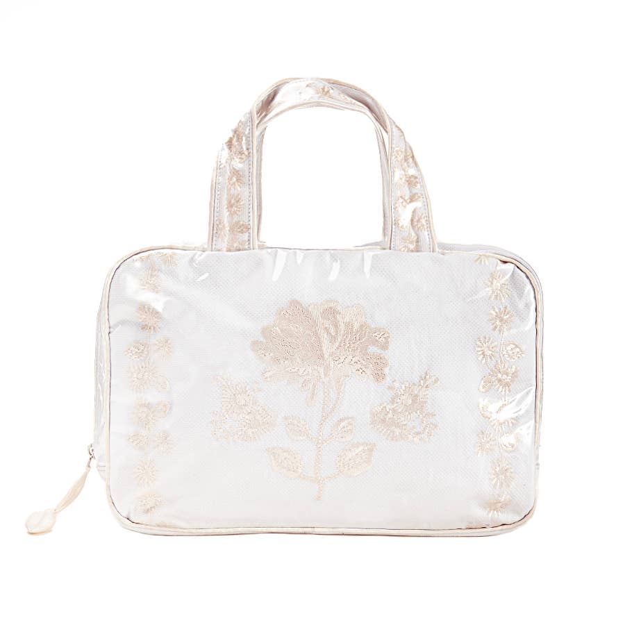 Lenora – Großhandel Schmink-/Kosmetiktasche – Peony Kosmetiktasche mit doppeltem Griff0