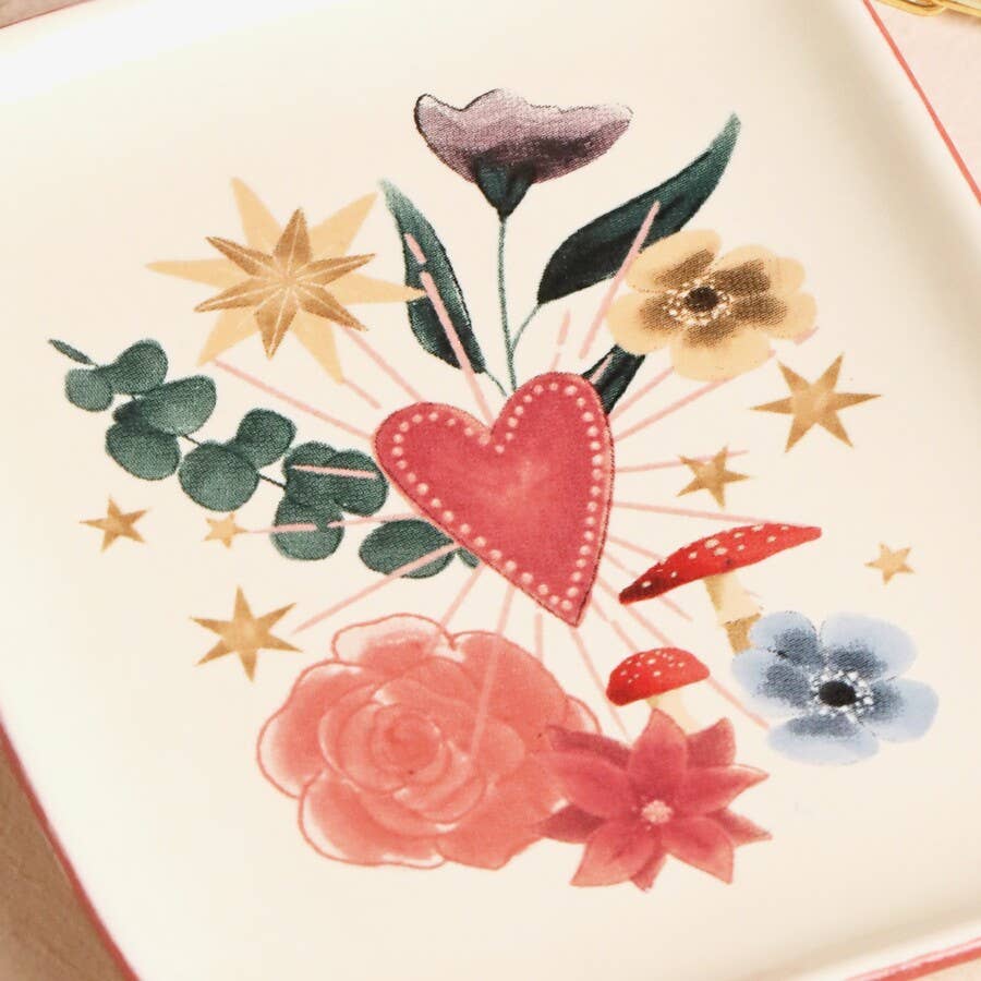 Lisa Angel - Wholesale Jewelry Dish - Floral Heart Trinket Dish1
