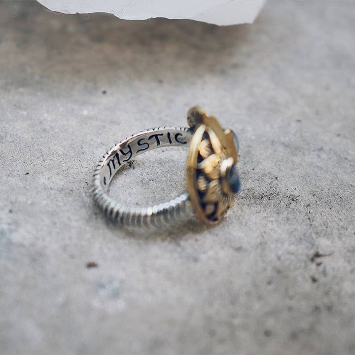 bahgsu jewels - Wholesale Cocktail/Statement Ring - Natural Mystic Ring - Moonstone
