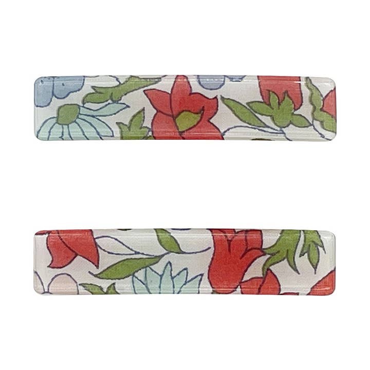 Small Liberty Poppy & Daisy Barette for wholesale by Verity Jones London