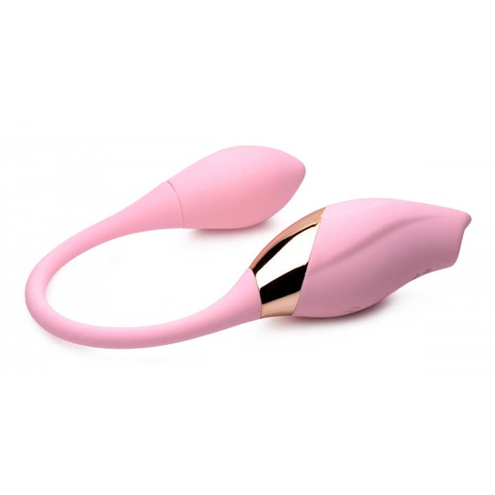 Shegasm 8X Tandem Silicone Suction Clitoral Stimulator & Egg for wholesale by Shegasm Toys