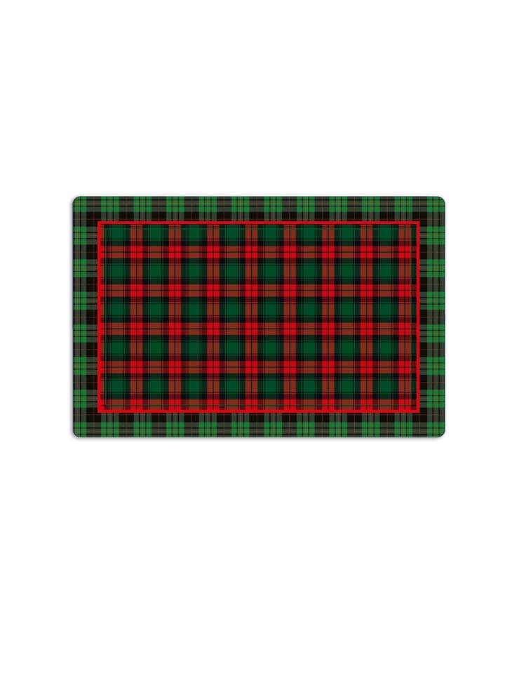 Christmas Rock American Placemat - Red Tartan for wholesale by Emily Evans