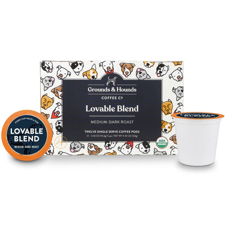 Grounds & Hounds Coffee Co. - Wholesale Ground Coffee - Lovable Blend Single Serve Coffee Pods