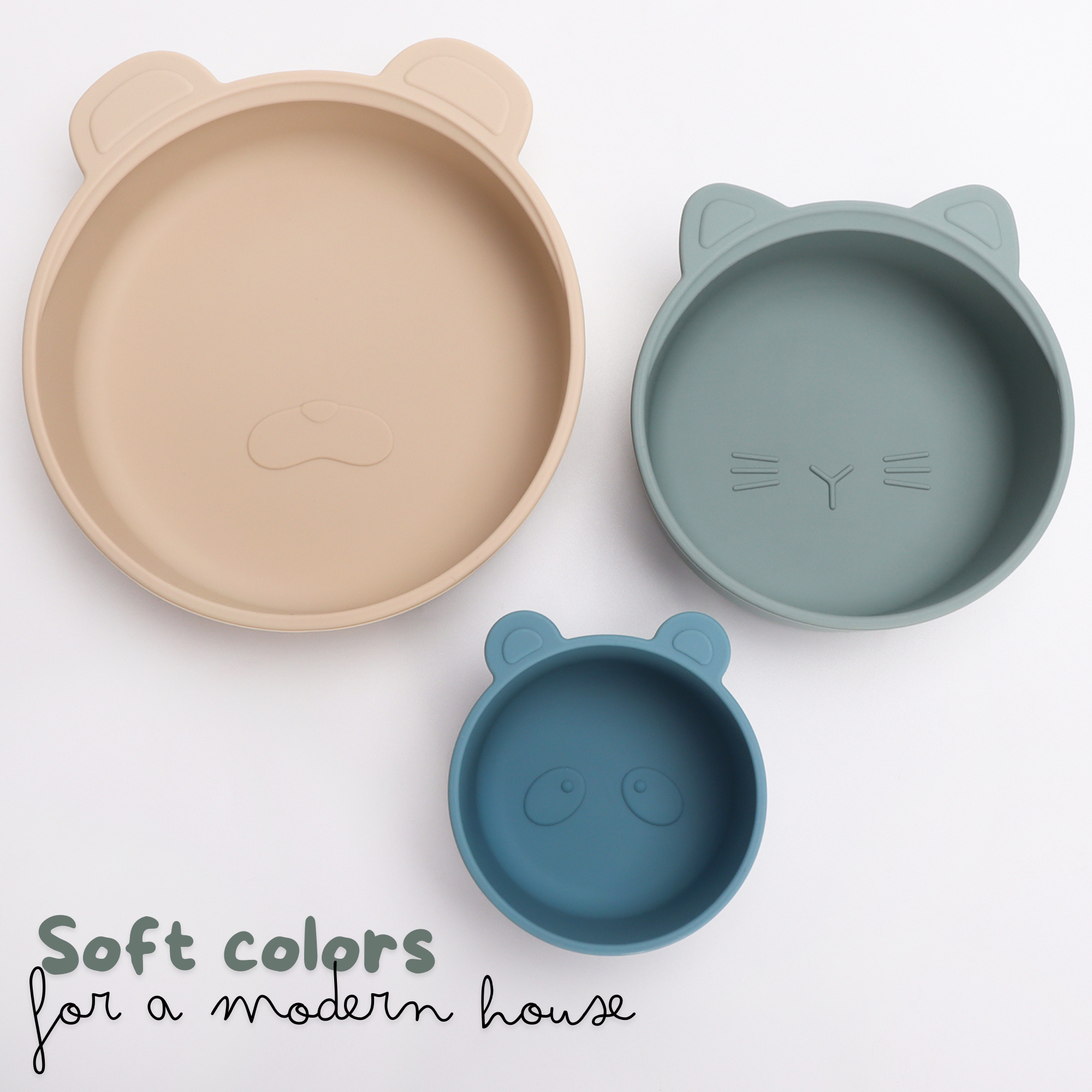 Ali+Oli - Wholesale Snack Box - Kids & Baby - Ali+Oli (3pc) Stackable Snack Bowl Set ( Blue Horizon)6