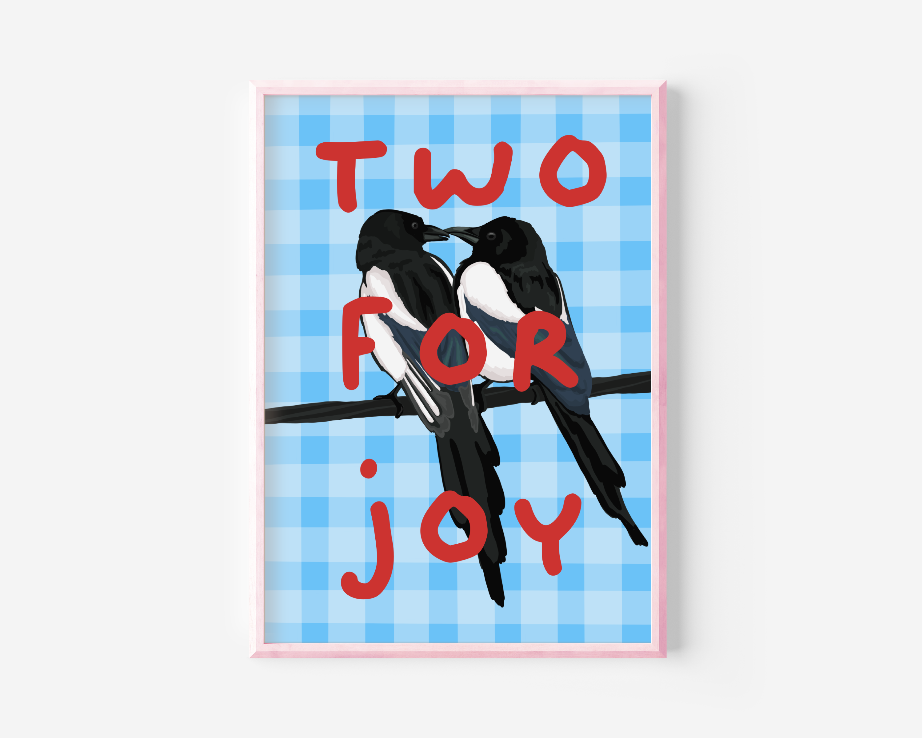 by Rosybum – Großhandel Kunstdruck – Zwei für Freude - Elster Glücksbringer Glücksvogel Kunstdruck Poster5