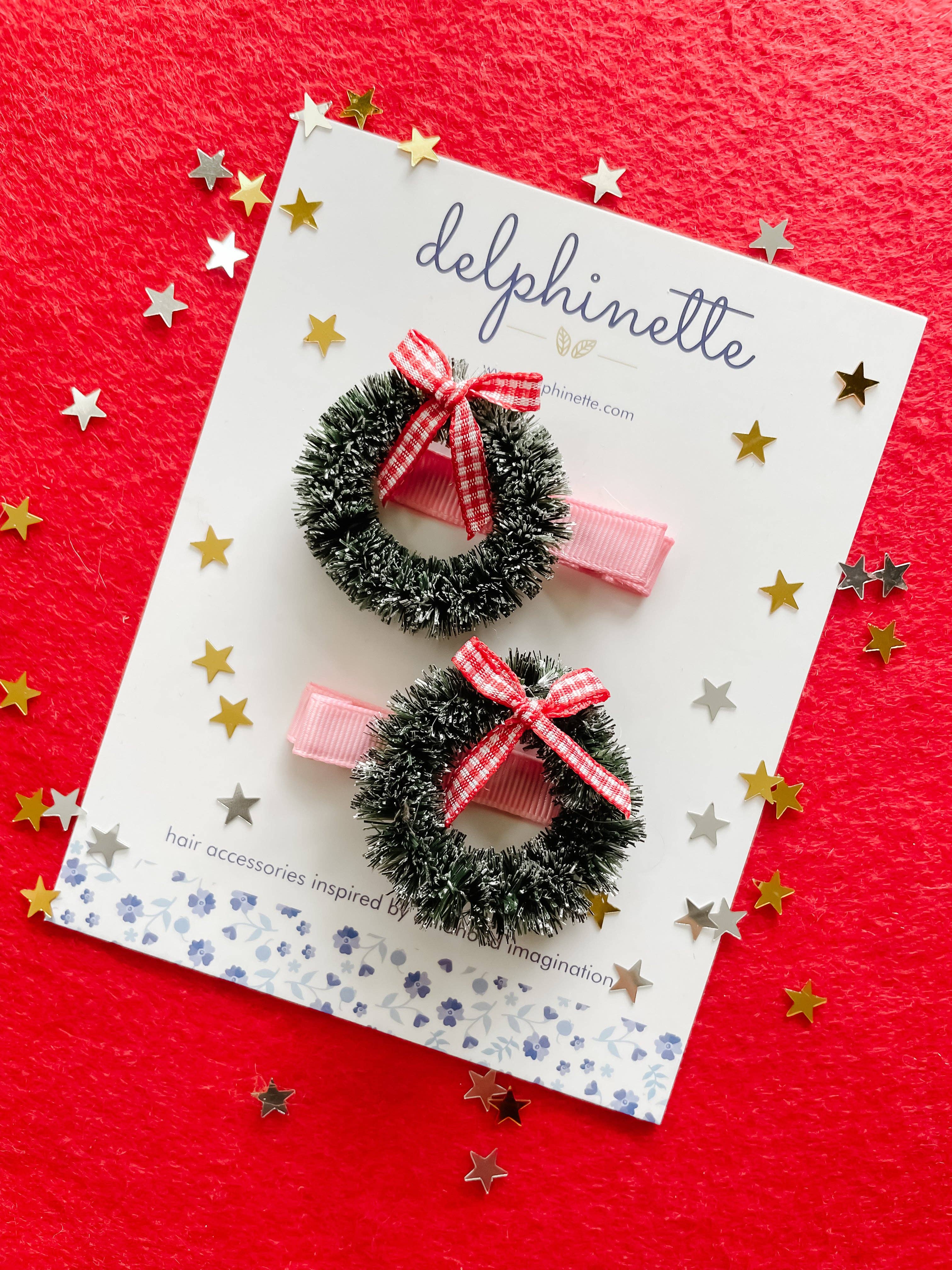 delphinette - Wholesale Hair Clip - Kids - Christmas Wreath Hair Clip Set1