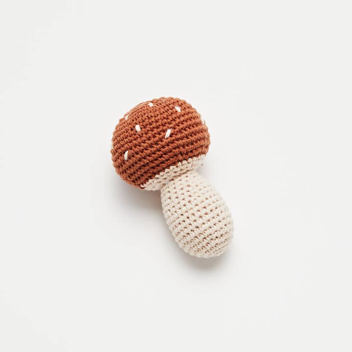 Over the Dandelions - Wholesale Handheld rattle – Baby - Crochet Mushroom Rattle2