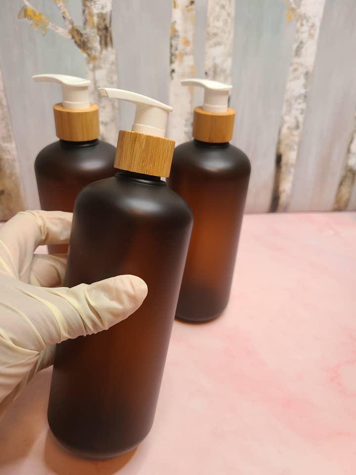 120 ml 250 ml 500 ml amber frosted PET-fles voor wholesale door Karamel Beauty