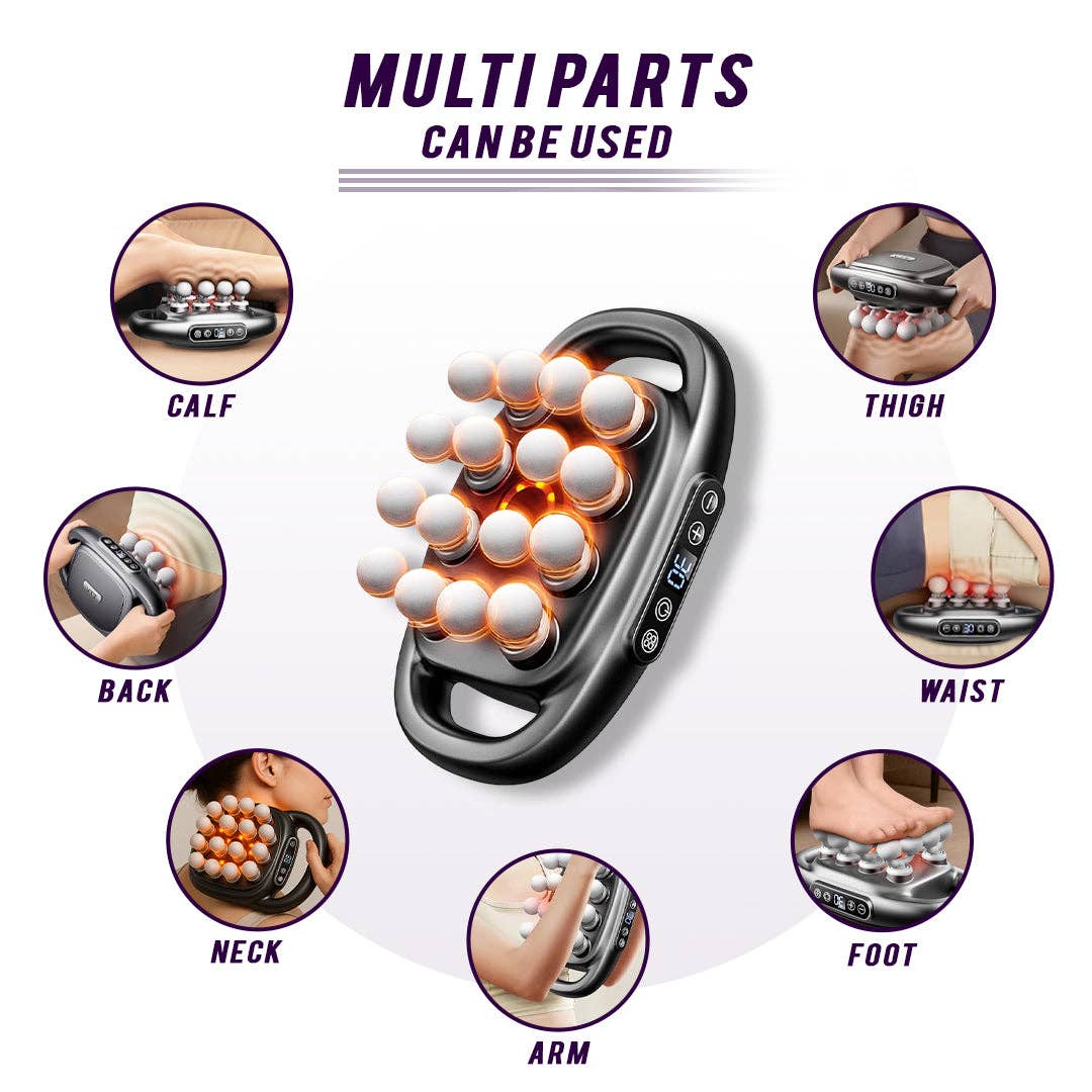 eterus – Engroshandel Massageapparat til kroppen – 16-hoved muskelmassagepistol dybvæv percussion massager.2