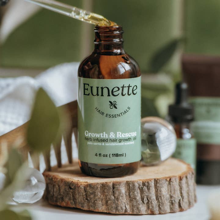 Örtinfuserad avokadobaserad hårväxtstimulerande hårolja - 4 oz för wholesale av Eunette Hair Essentials