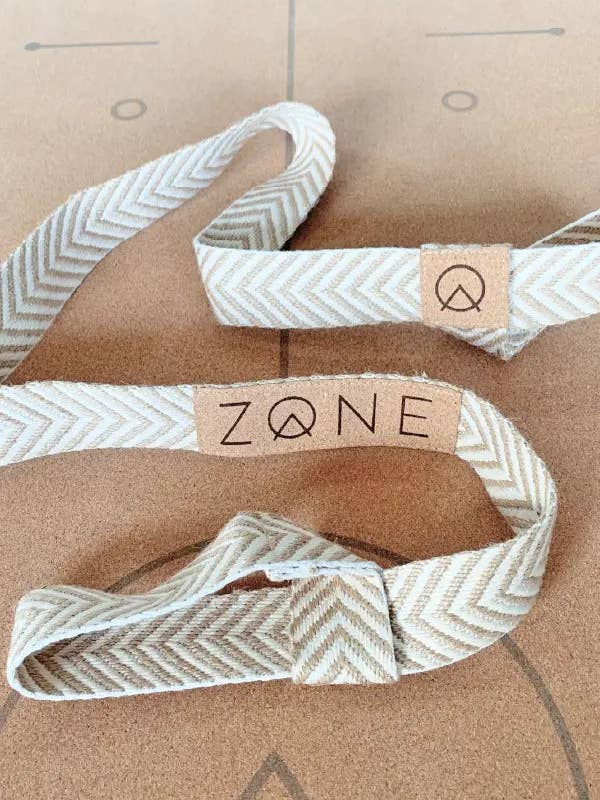 Jute Yoga Strap in Cream/Natural 140cm for wholesale by ZONE By Lydia