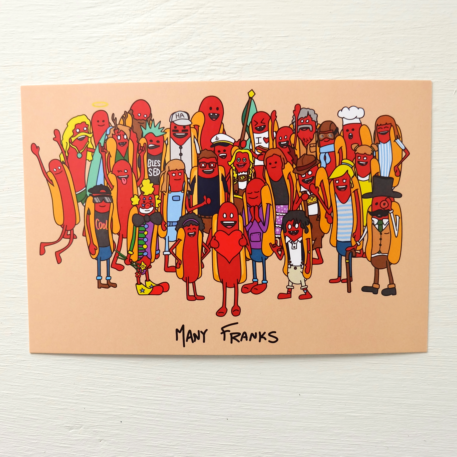 Haha Hot Dogs - Wholesale Postcard - Postcard - Many Franks (Thank You)1