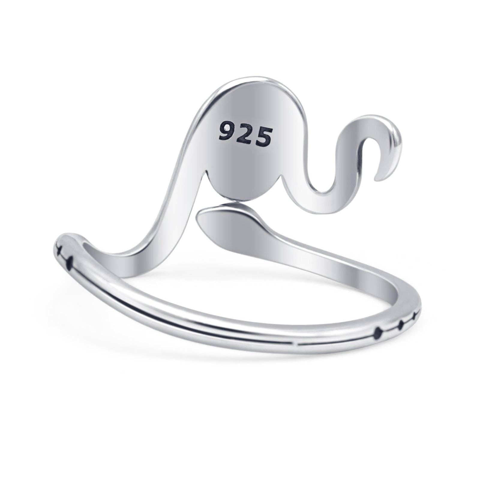 Ágata preta Anel Oval de Ágata Negra com Cobra Oxidado para venda a revendedores na Faire2