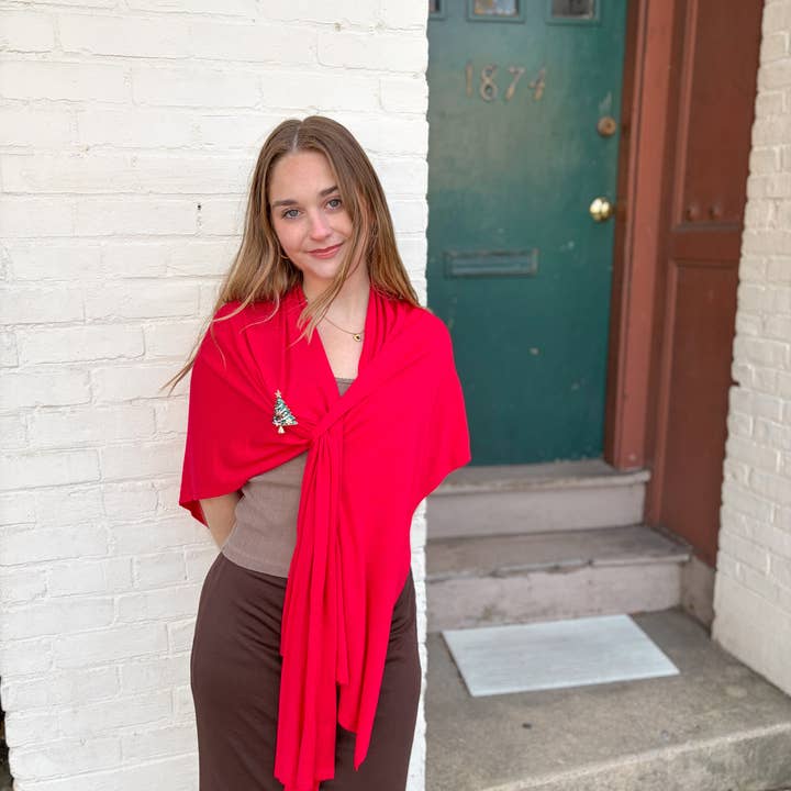 Top It Off - Wholesale Wrap - Women's - Kaylie Keyhole Wrap - One Size Chic Classic - Winter 20258