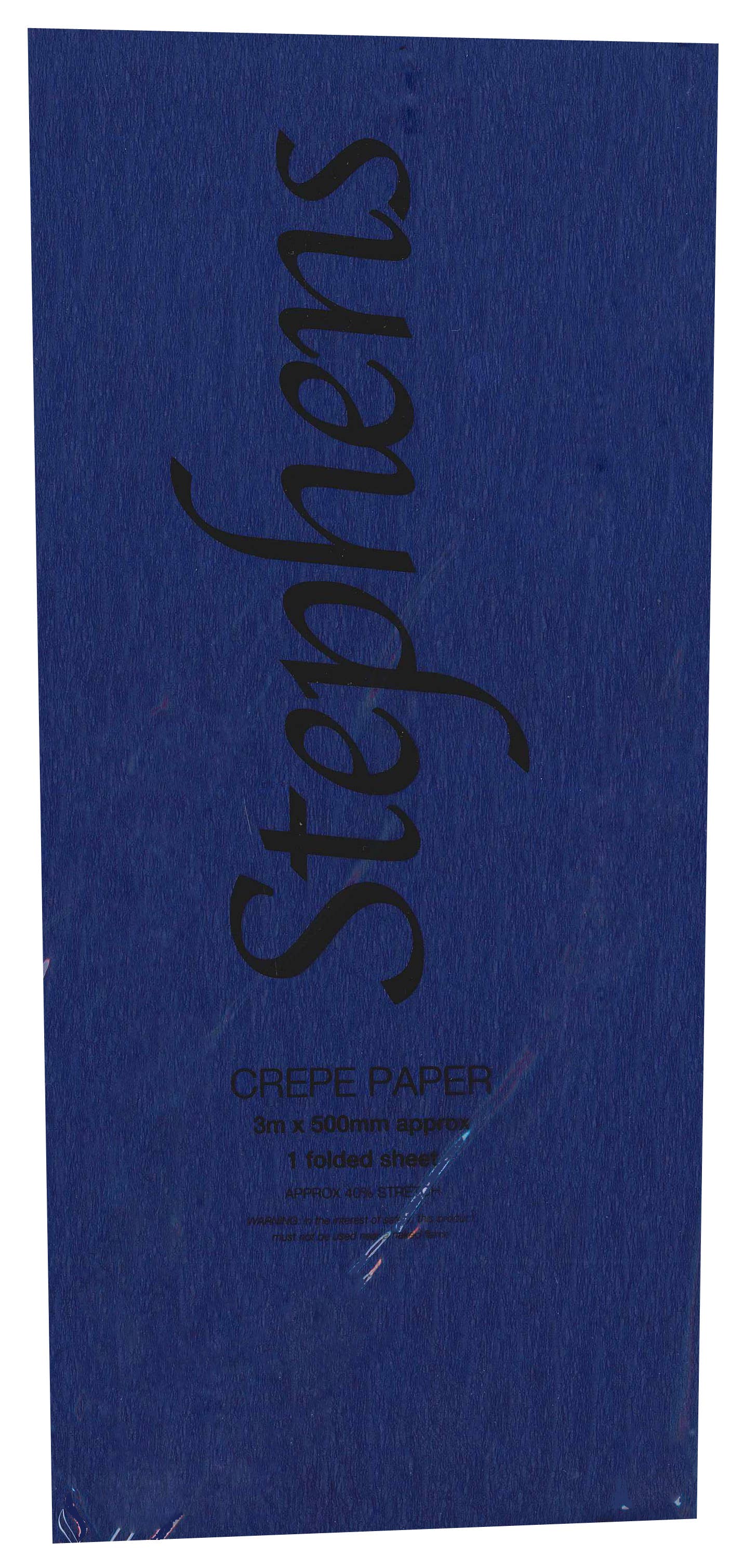 West Design Products – wholesale Craft supplies – Stephens Crepe, 40% Stretch, 1 Sheet, Dark Blue, 3m x 500mm0