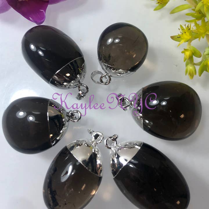 Natural Smoky Quartz Healing Pendants for wholesale by KayleeNYC