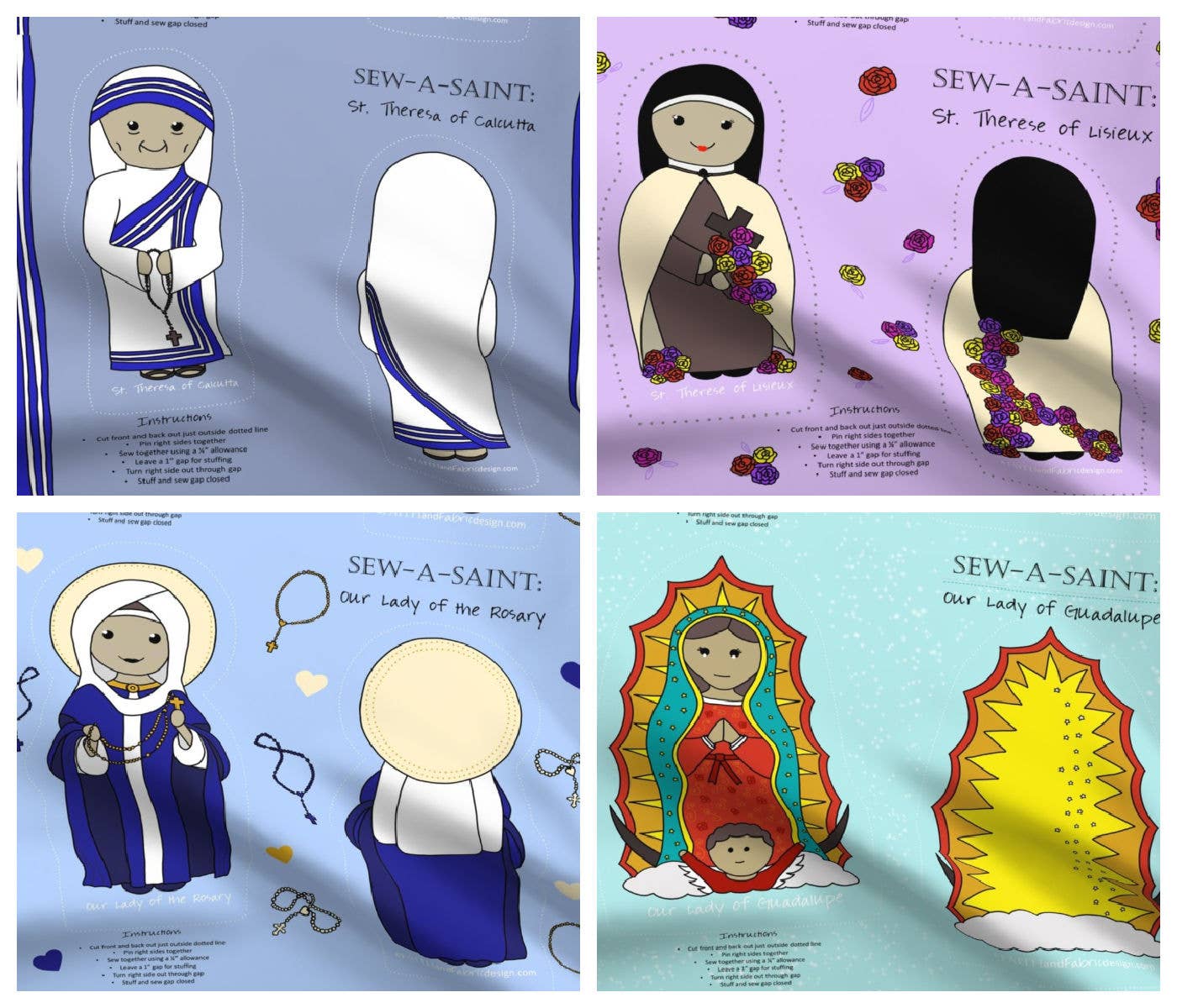 Faith and Fabric - Wholesale Craft Sewing Kit - Sew-a-Saint Female Christian Sewing Quilt Project for Kids2